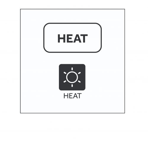 Simbolo aria calda condizionatore Haier